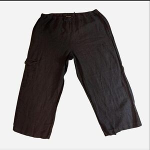 Chico's Black Wide Leg Pants Size XL - 100% Linen Pants